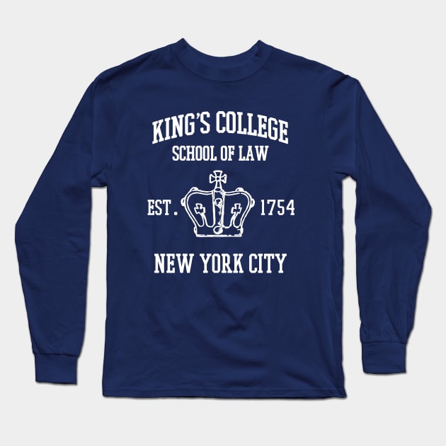 HAMILTON BROADWAY MUSICAL King's College School of Law Est. 1754 Greatest City in the World Long Sleeve T-Shirt by YellowDogTees